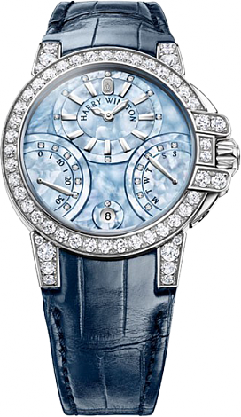 Review Replica Harry Winston Ocean Biretrograde 36mm white gold OCEABI36WW049 watch